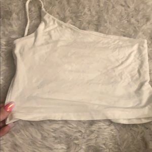 White one shoulder top